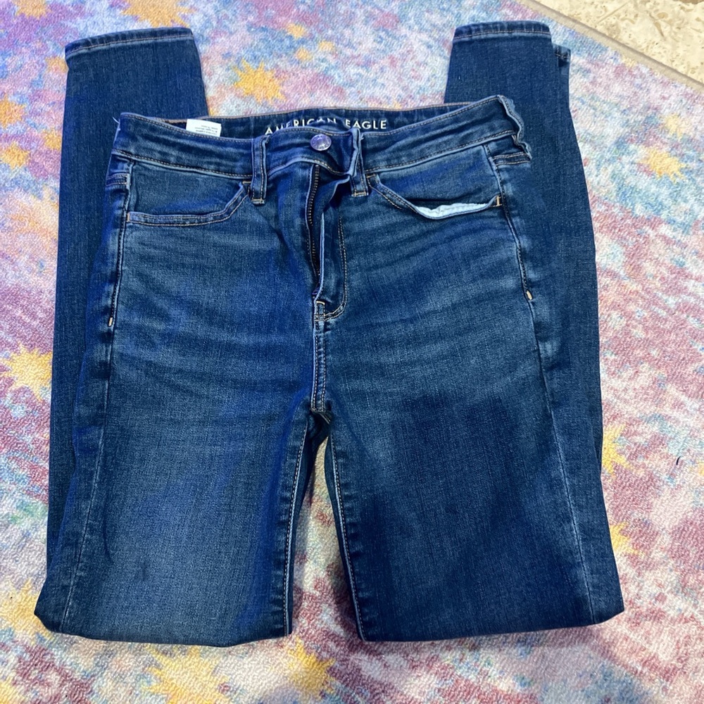 American Eagle Outfitters Dark Blue Skinny Jeans
